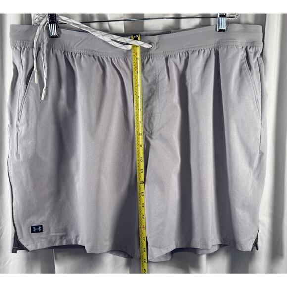 Under Armour Compression Lined Volley Swim Trunks, Gray/Orange,Sz: XXL, 87-15 - Picture 14 of 16